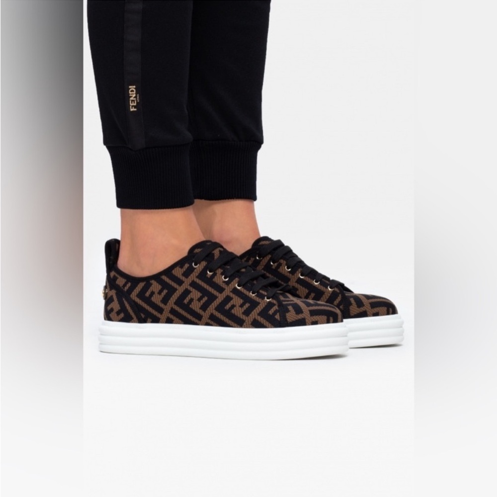 Fendi FF Motif Platform Sneakers